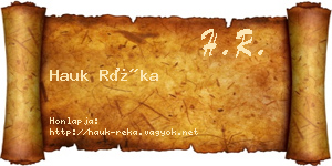 Hauk Réka névjegykártya